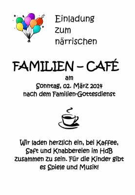 PlakatFamilienCafeeFasching